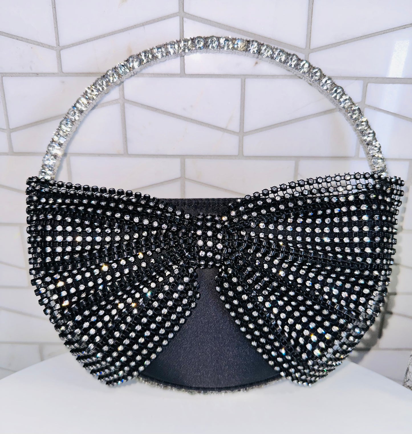 Bow Shining Crystal Rhinestone Evening Purse