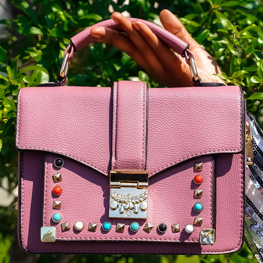 Luxury Beaded Leather Purse