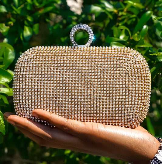 Gold Sparkle Clutch bag
