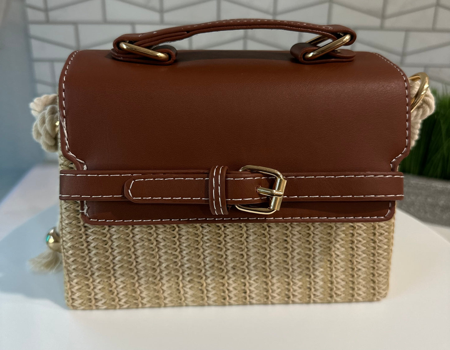 Bohemian Vintage Straw Beach Handbag