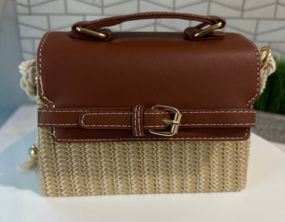 Bohemian Vintage Straw Beach Handbag