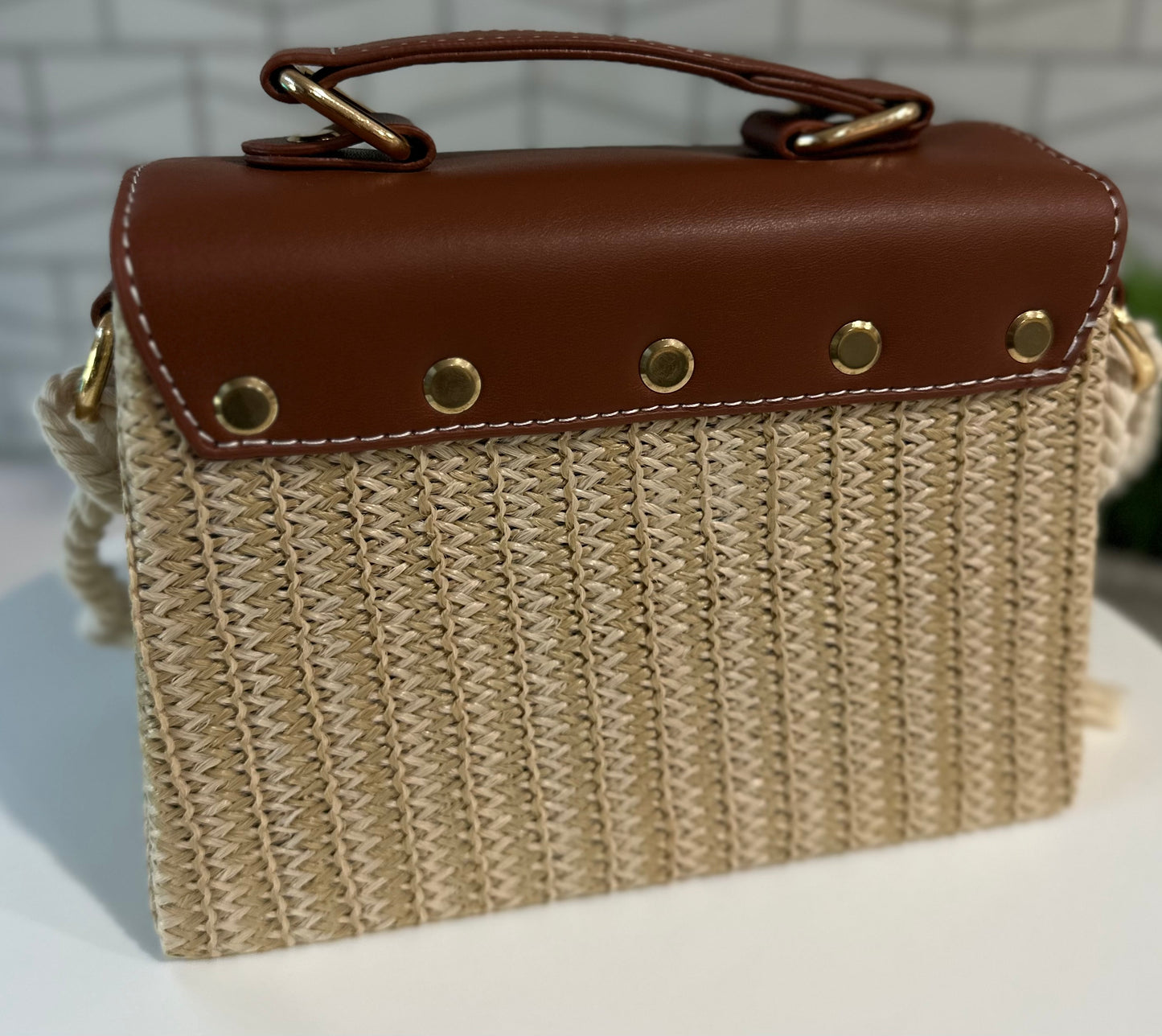 Bohemian Vintage Straw Beach Handbag