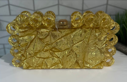 Marble Acrylic Evening Clutch Purse