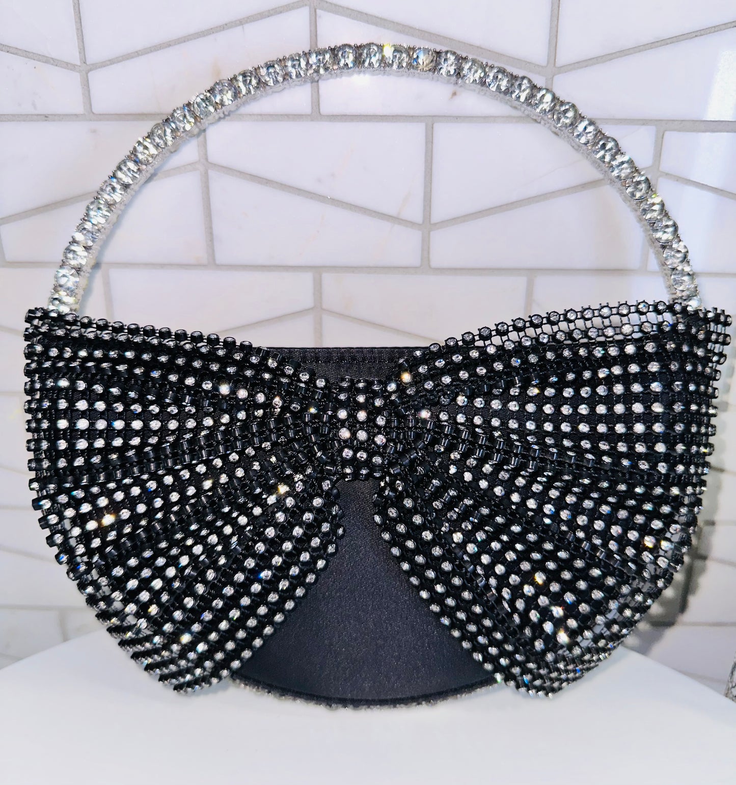Bow Shining Crystal Rhinestone Evening Purse