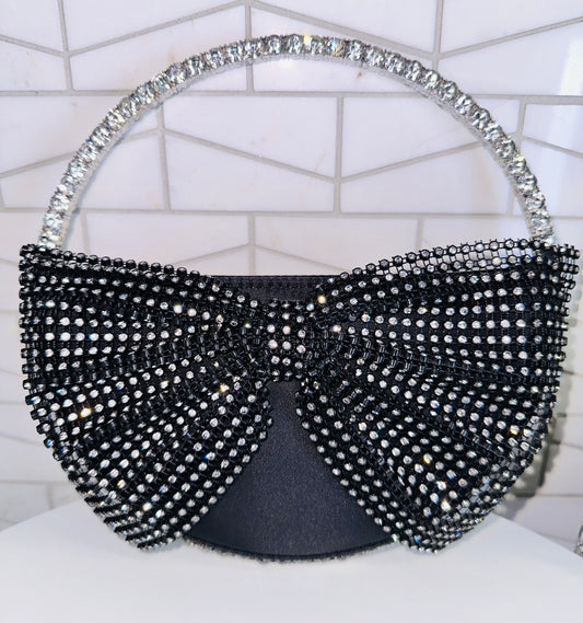 Bow Shining Crystal Rhinestone Evening Purse