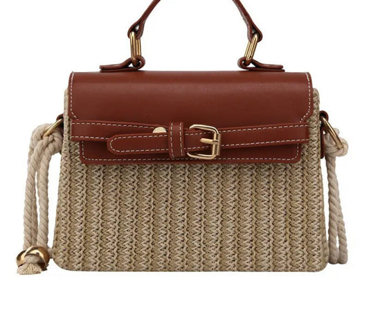 Bohemian Vintage Straw Beach Handbag