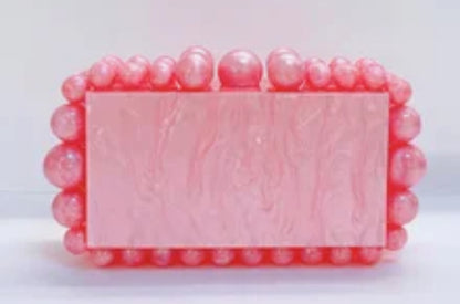 Pearly Acrylic Evening Clutch Purse