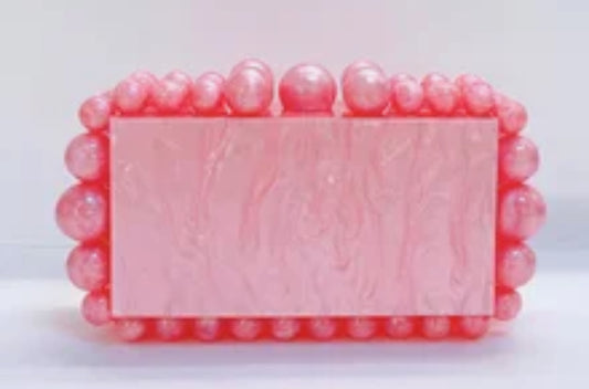 Pearly Acrylic Evening Clutch Purse