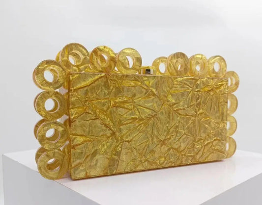Marble Acrylic Evening Clutch Purse