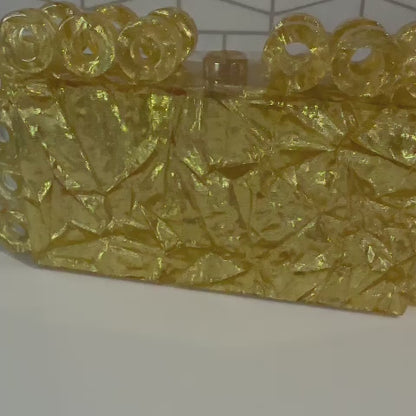 Marble Acrylic Evening Clutch Purse